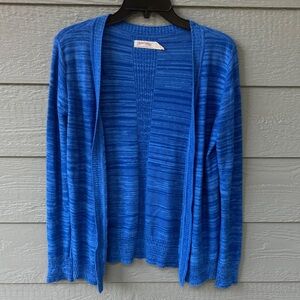 FADED GLORY Vibrant Blue Knit Cardigan